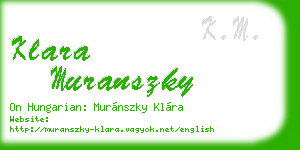 klara muranszky business card